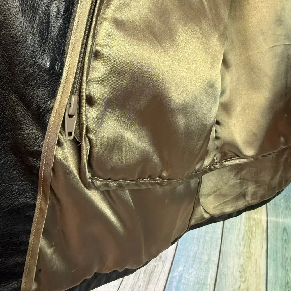 Wilsons Leather Pelle Studio Medium Button Down Jacket Coat Thinsulate Conceal